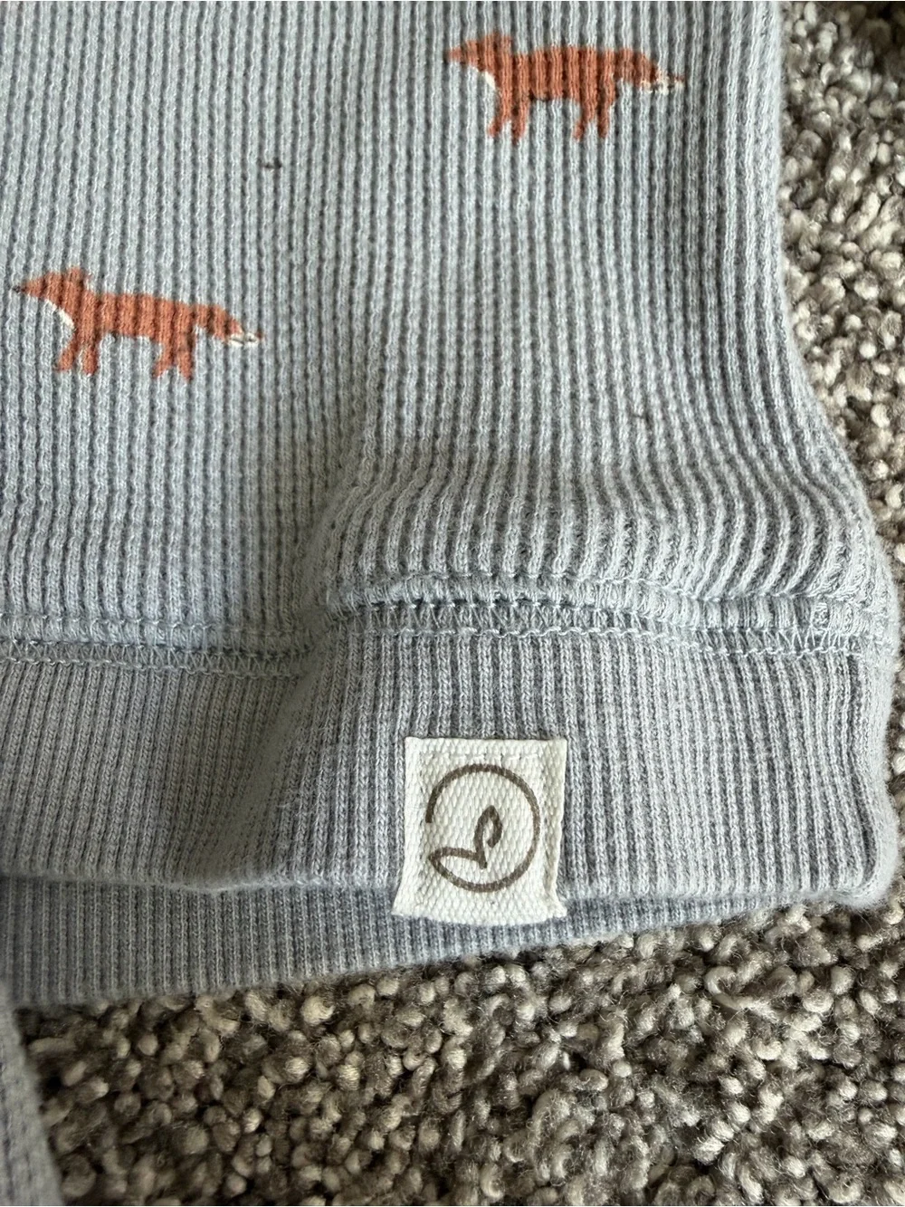 Little Planet Organic by Carter’s Fox Waffle Knit Set 18M Grey